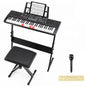 61 Key Keyboard Piano with Stand, Stool & Lighted Keys