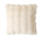 Fennco Styles Luxury Faux Fur Decorative Throw Pillow Cover 18" W X 18" L – Ivory Plush Fluffy Cushion Case for Couch, Bedroom, Living Room and Office Décor