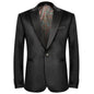 WYWK Men's Velvet Blazer One Button Casual Tuxedo