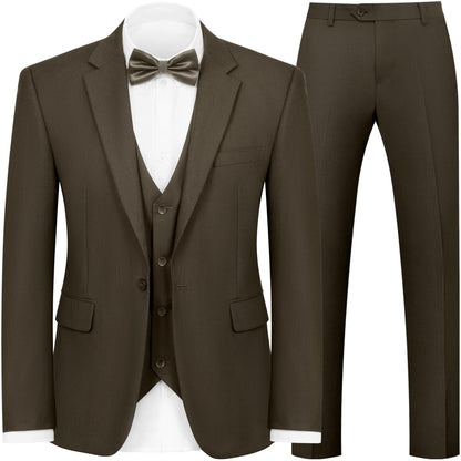 WYWK Men's Classic Three-piece Formal Suit