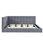 Full Size Upholstered Classic Daybed / Sofa Bed Frame, Elegant Design - Gray