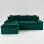 Modular Sofa, Convertible Twin Seat With Chaise Lounge