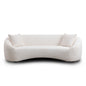 Curved 3 Seater Sofa For Living Room - White