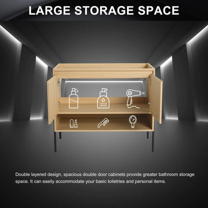 Freestanding Bathroom Vanity & Soft Close Cabinet Doors