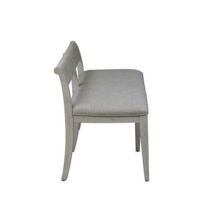 Hillstone Farmhouse Upholstered Bench in Antique White