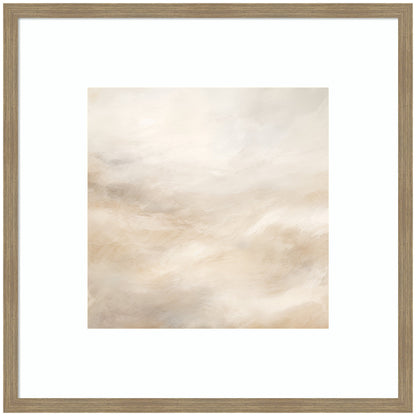Tonal Abstract Textural White and Beige Light Natural Neutrals by The Creative Bunch Studio Framed Wall Art Print