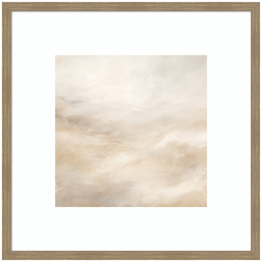 Tonal Abstract Textural White and Beige Light Natural Neutrals by The Creative Bunch Studio Framed Wall Art Print