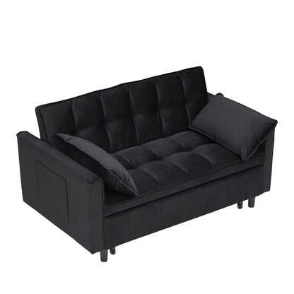 Sofa Bed With Pockets, 3 In 1 Convertible For Living Room