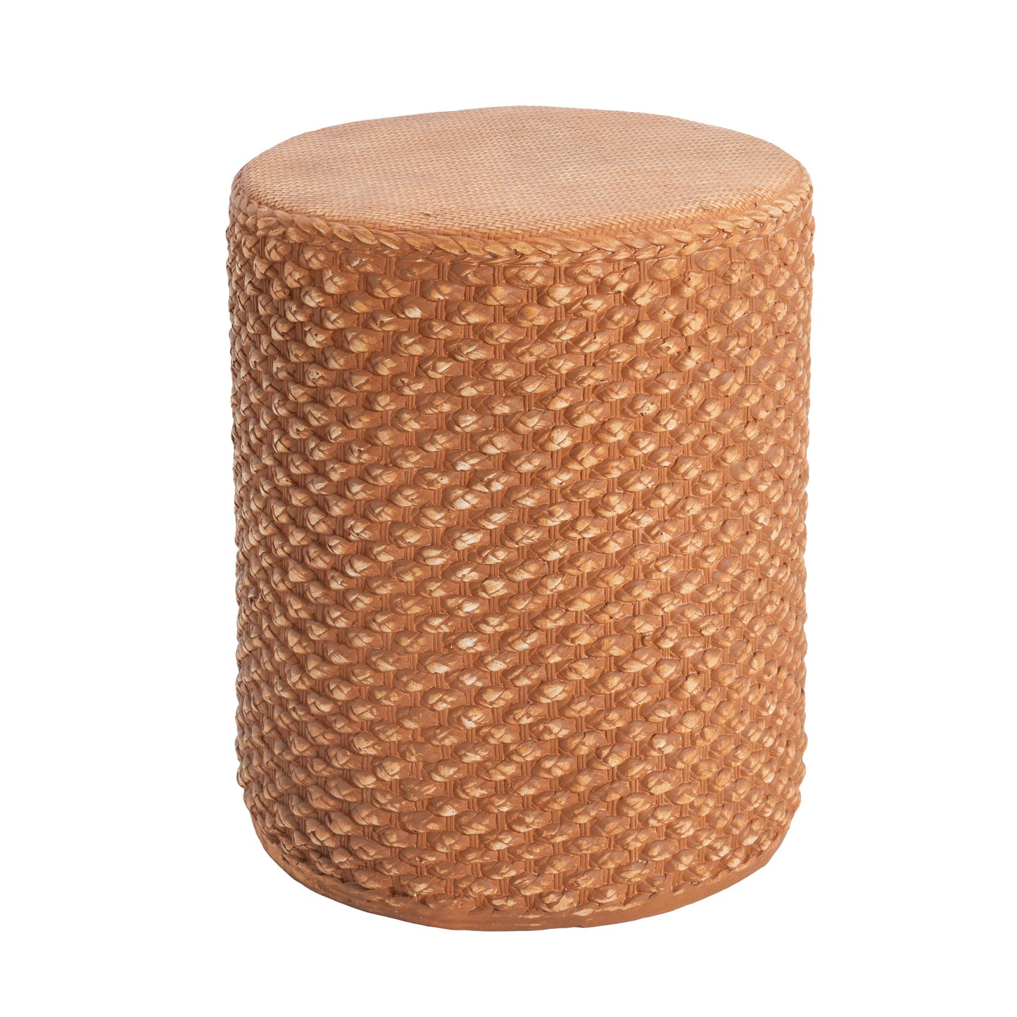 Evie Outdoor Patio Round MGO Side Table Brown