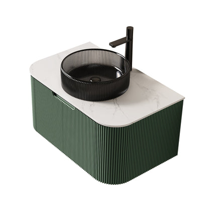 DINA 30" Bathroom Vanity & Sink with Floating Curved Edges