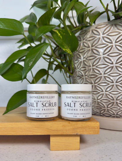 Pink Himalayan Salt Scrub - Whipped Exfoliating Body Scrub Ozone & Freesia