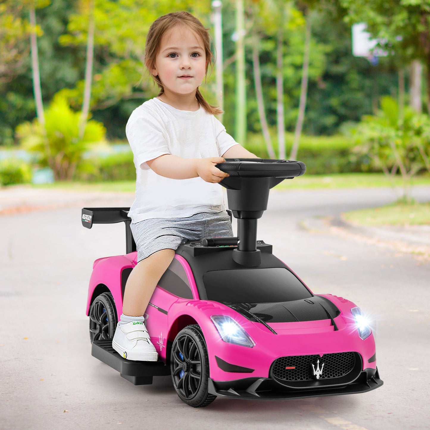 6V Electric Kids Ride on Push Car Maserati Licensed with Foot Pedal and Music