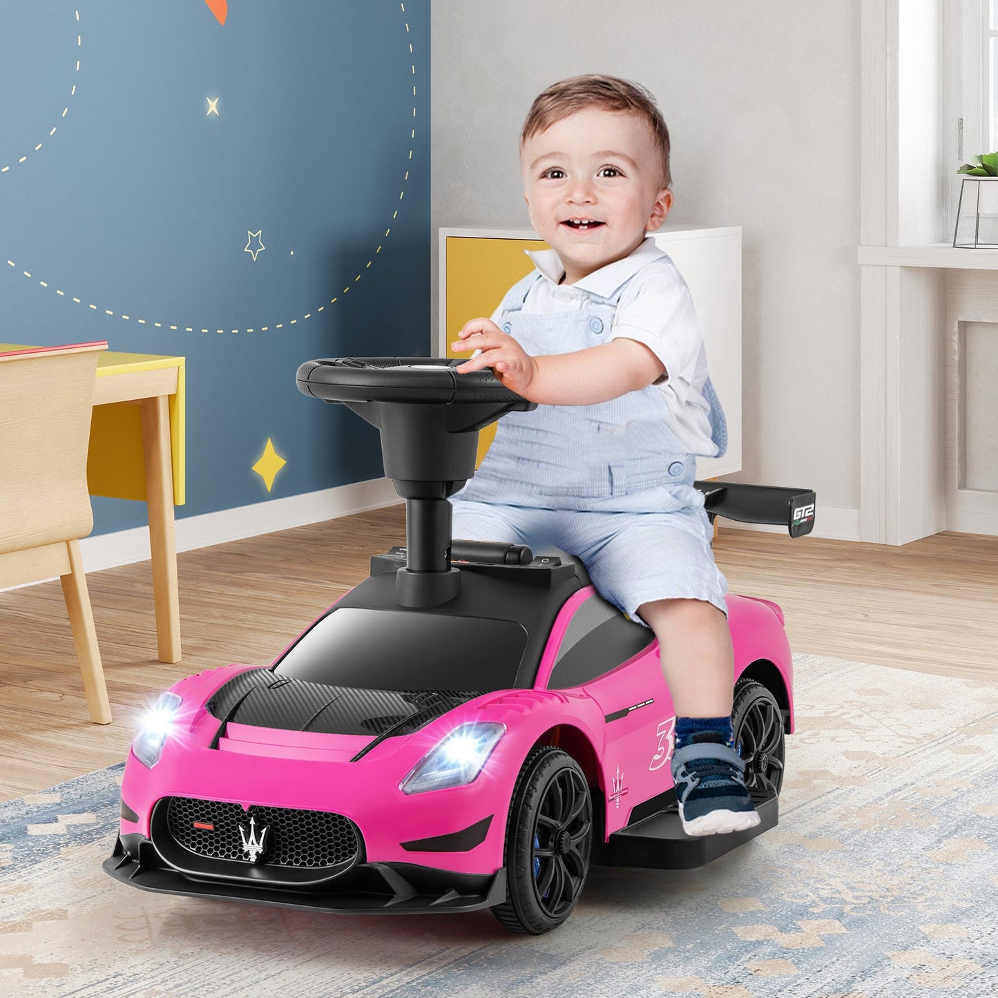 6V Electric Kids Ride on Push Car Maserati Licensed with Foot Pedal and Music