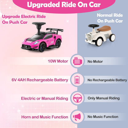 6V Electric Kids Ride on Push Car Maserati Licensed with Foot Pedal and Music