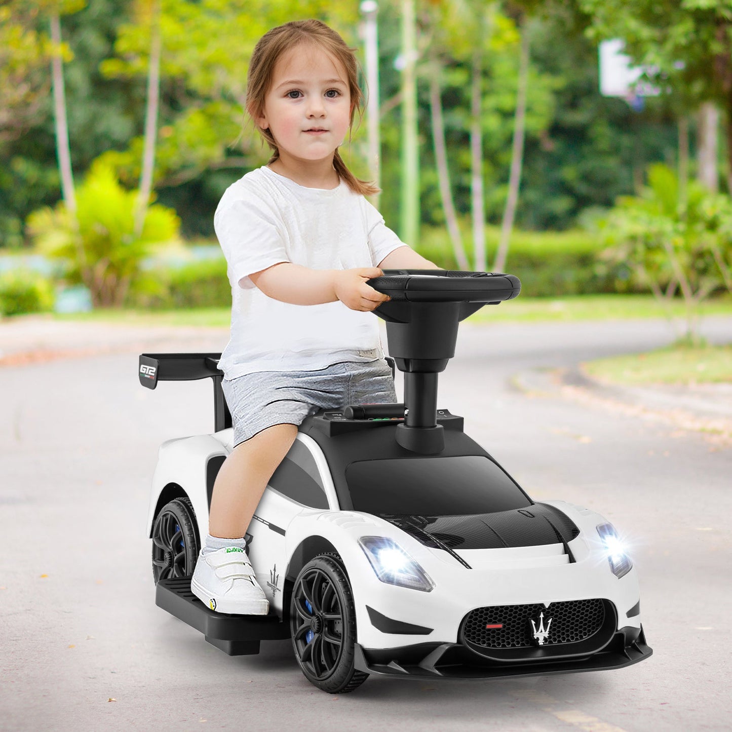 6V Electric Kids Ride on Push Car Maserati Licensed with Foot Pedal and Music
