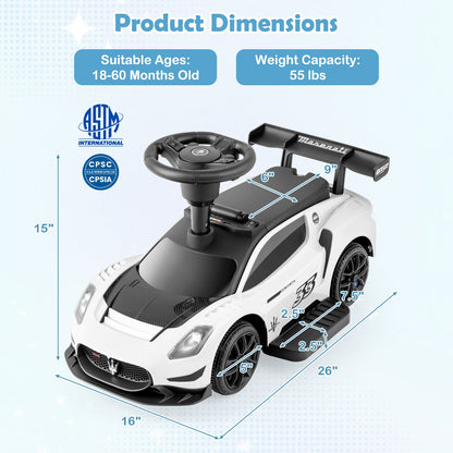 6V Electric Kids Ride on Push Car Maserati Licensed with Foot Pedal and Music