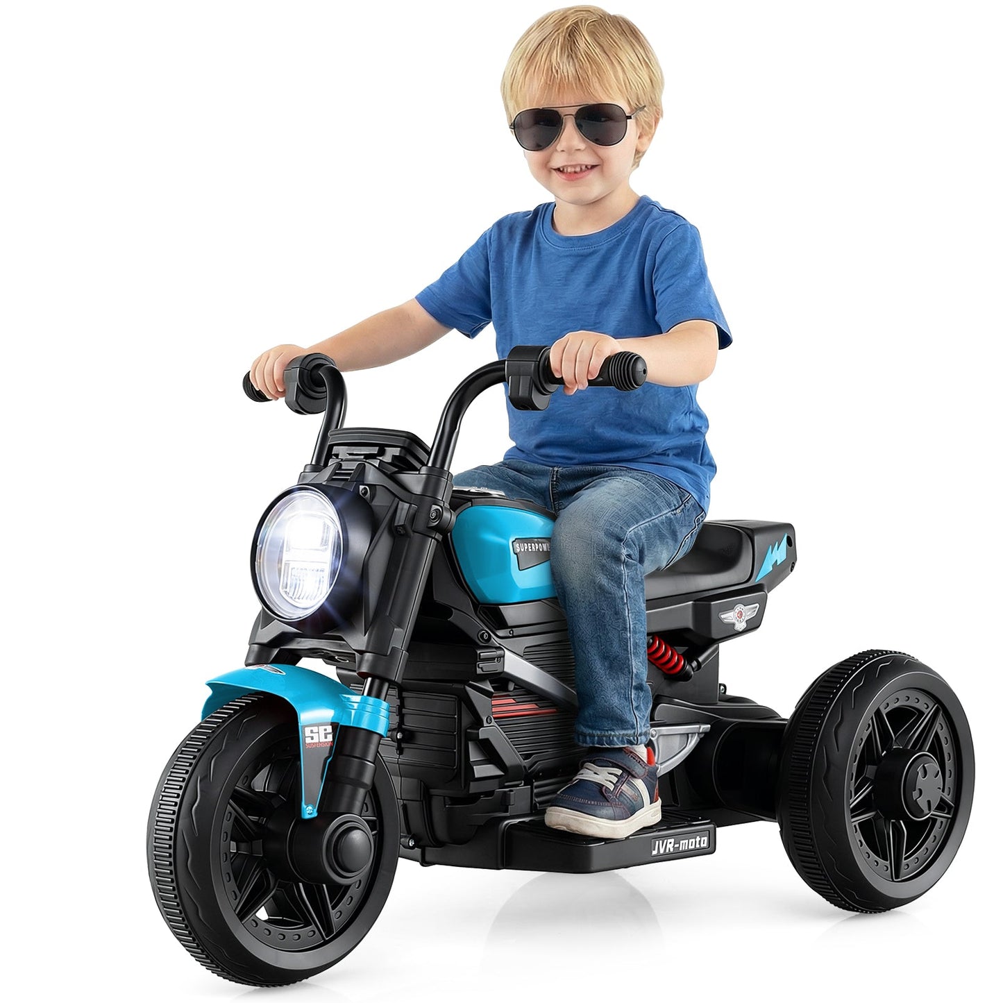 6V Kids Electric Motorcycle with LED Headlight and Music for Toddlers Aged 3-5