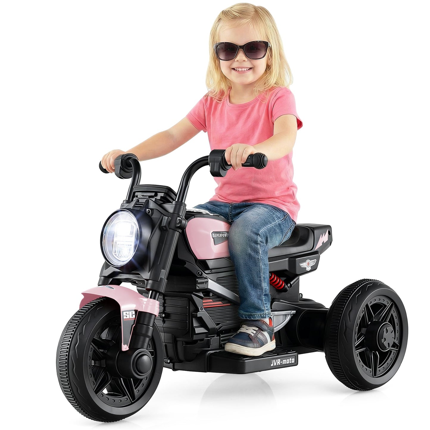 6V Kids Electric Motorcycle with LED Headlight and Music for Toddlers Aged 3-5