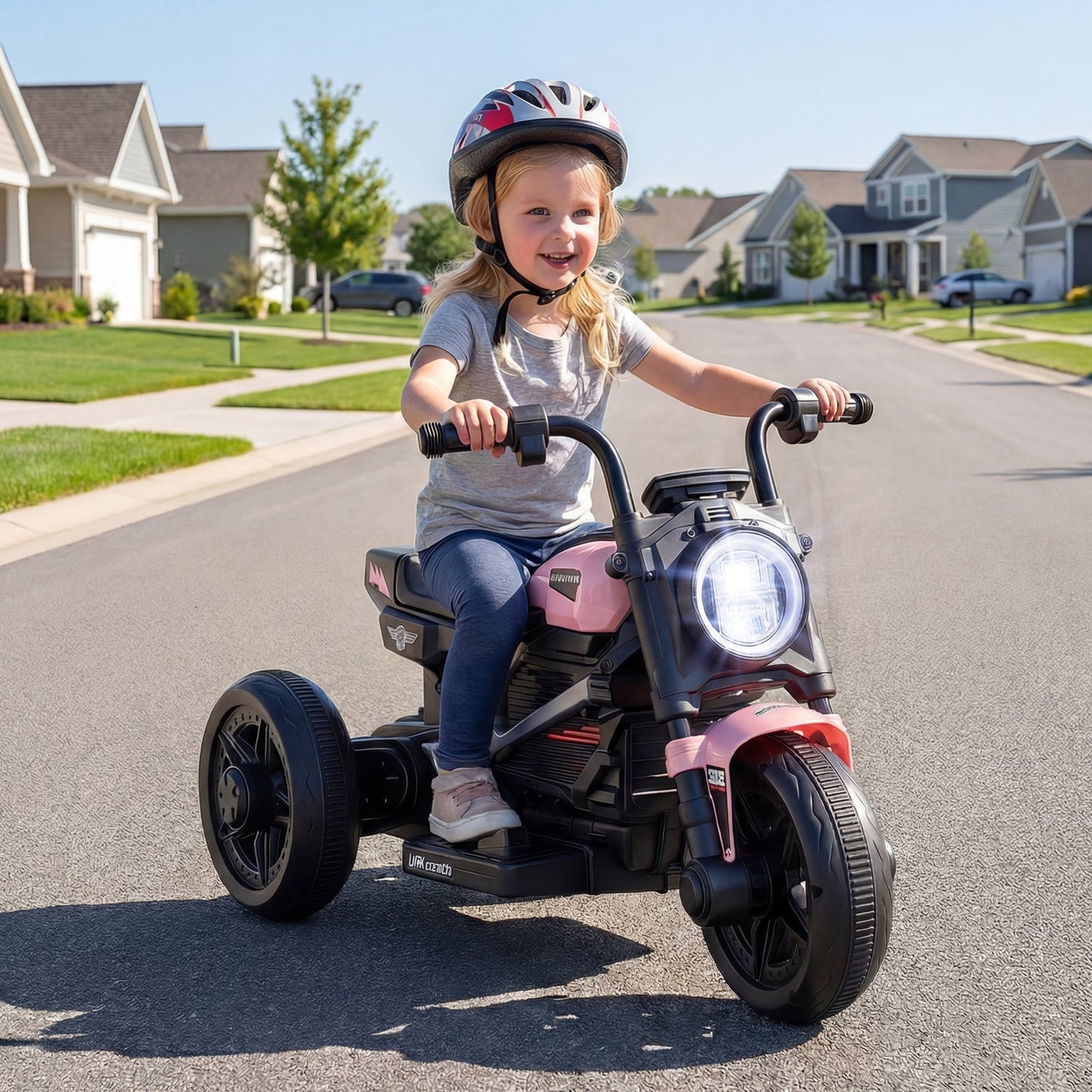 6V Kids Electric Motorcycle with LED Headlight and Music for Toddlers Aged 3-5