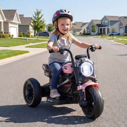 6V Kids Electric Motorcycle with LED Headlight and Music for Toddlers Aged 3-5
