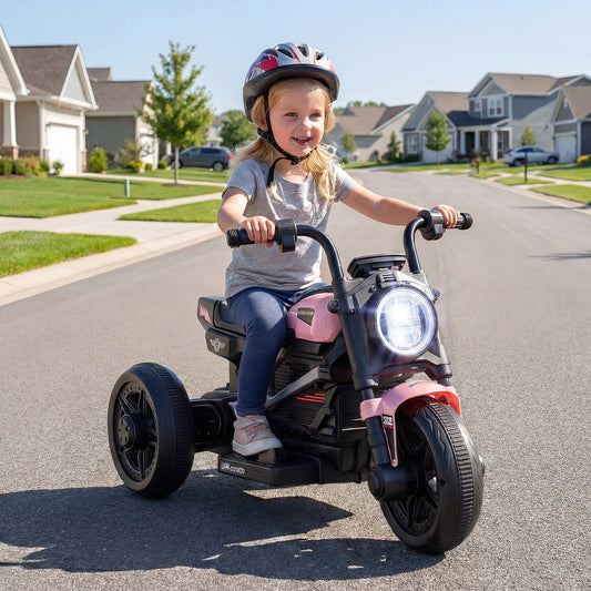 6V Kids Electric Motorcycle with LED Headlight and Music for Toddlers Aged 3-5