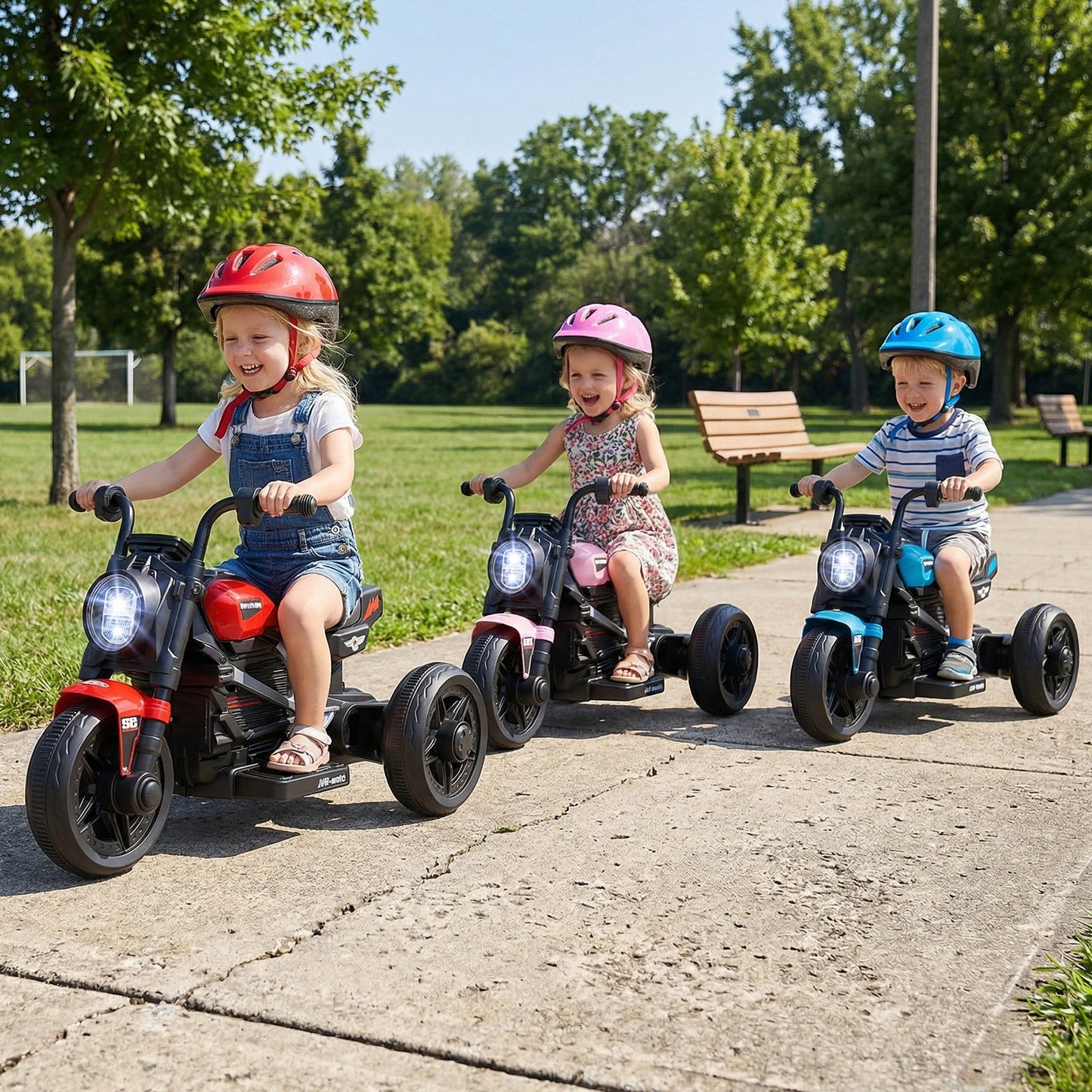 6V Kids Electric Motorcycle with LED Headlight and Music for Toddlers Aged 3-5