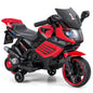 6V Kids Motorcycle with Headlights Music and Detachable Training Wheels