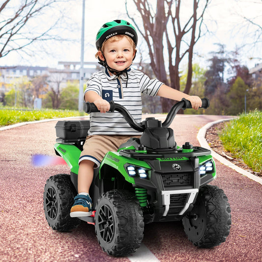 6V Kids Ride On ATV with Spray Function and Storage Box with Music