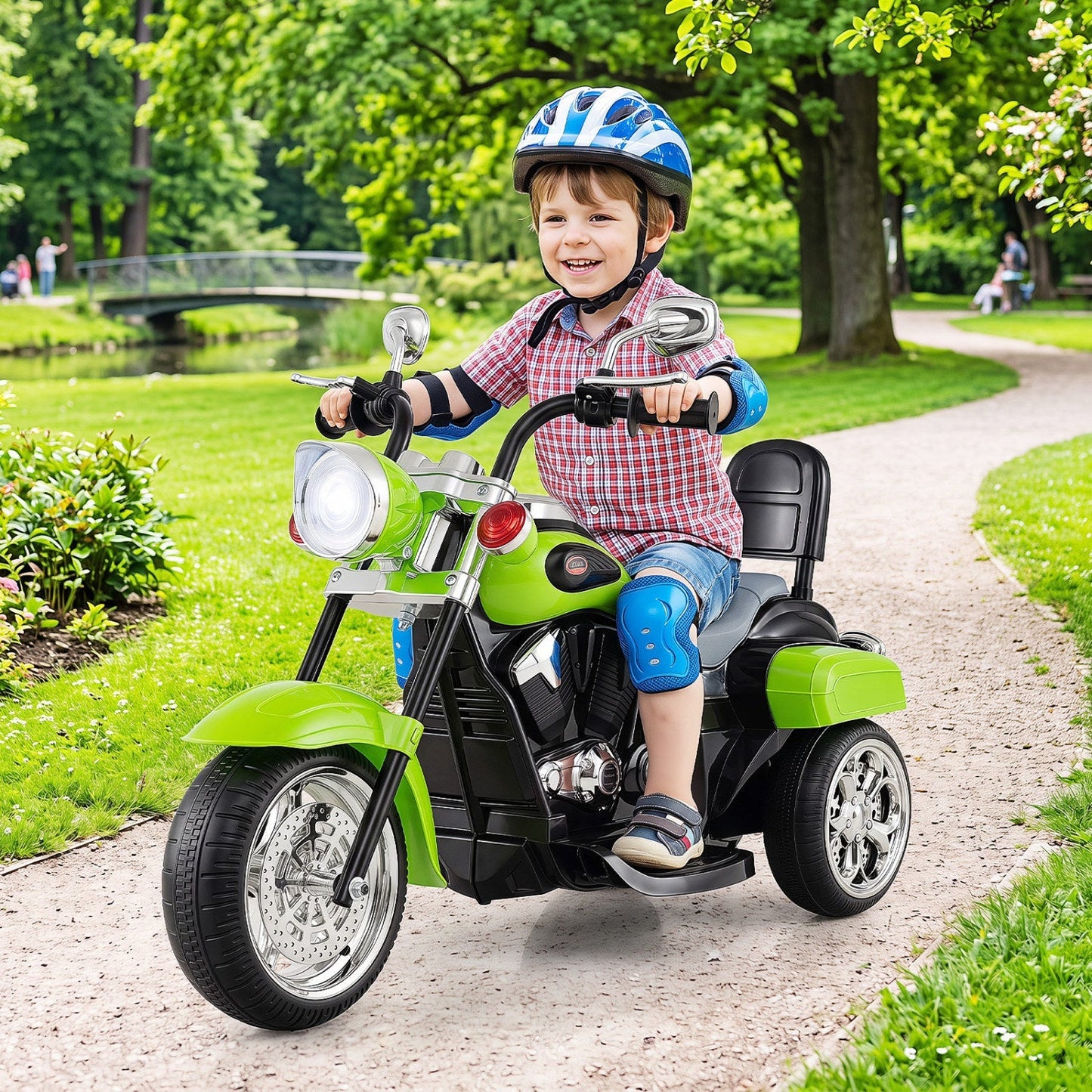 3-Wheel Electric Motorcycle Ride-On Toy for Toddlers 3+