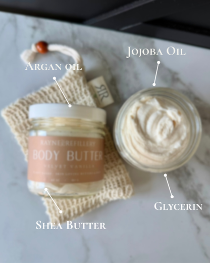 Velvet Vanilla Body Butter – Shea Butter & Argan Oil Rich Moisturizer