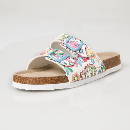 Soft Casual Slippers Women Summer Beach Slides Slippers Flip Flops Non-slip Buckle Strap Girls Indoor Outside Shoes Adjustable Double Buckle Strap Casual Comfort Footbed Slides Sandals For Indoor And Outdoor Beach