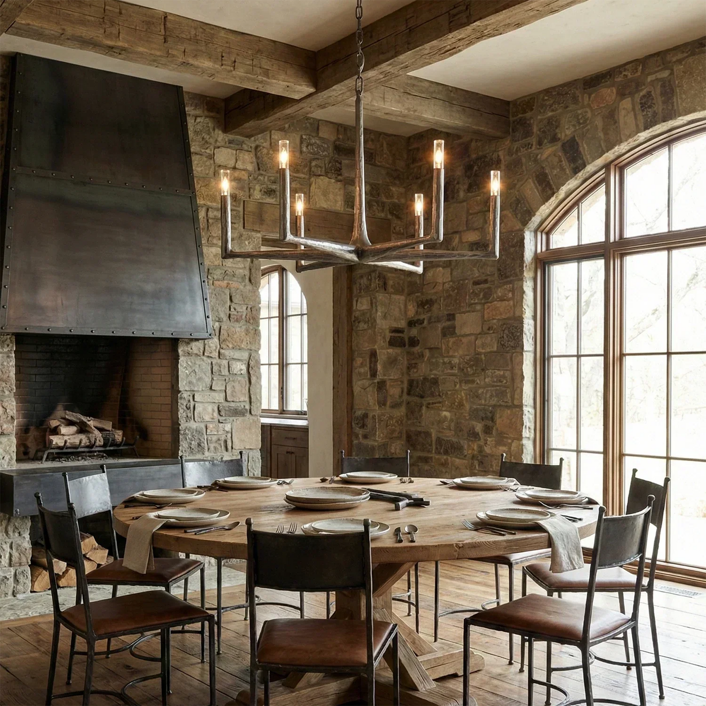 Avarit Forged Round Chandelier