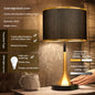 Modern Touch Sensor Dimming Luxury Living Room Simple Nordic LED Table Lamp Creative Simplicity Cloth Desk Light Indoor  Decorative Table Lamp Cute Study Lamps for Bedroom Décor
