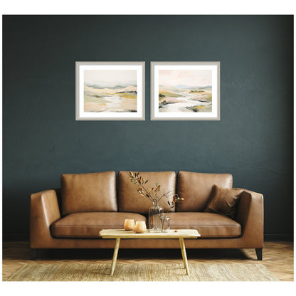Tranquil Landscape No. 1 & No. 2 2 Piece Framed Wall Art Print Set by Amy Lighthall