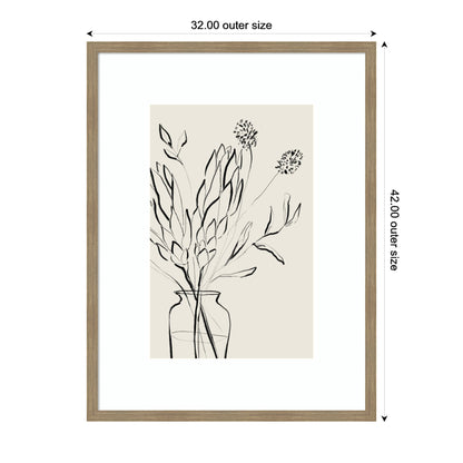 Protea Sketch No. 2 by Sara Berrenson Framed Wall Art Print