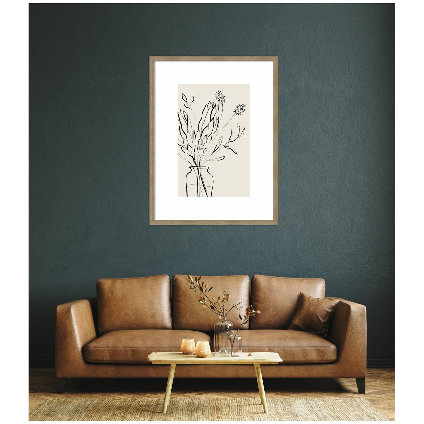 Protea Sketch No. 2 by Sara Berrenson Framed Wall Art Print