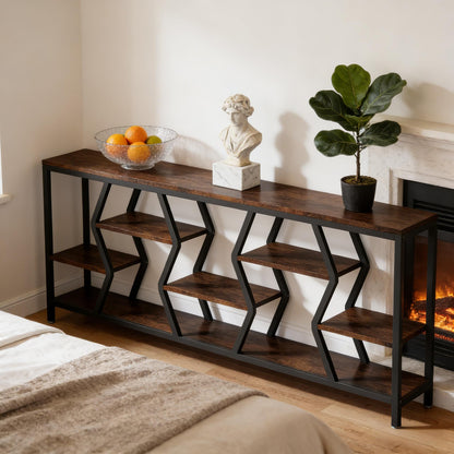 Durable Sofa Console Table with Generous Storage