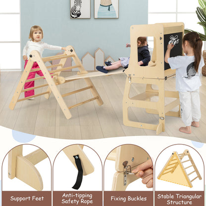 7-in-1 Toddler Climbing Toy Connected Table and Chair Set for Boys and Girls Aged 3-14 Years Old