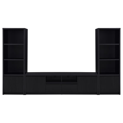 Winfield 3-piece Entertainment Center 78-inch TV Stand Black