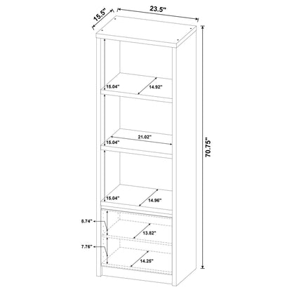Winfield 3-shelf Media Tower Entertainment Pier Black