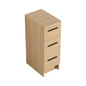 Slim Freestanding Bathroom Storage Cabinet, 3 Drawers - Light Oak