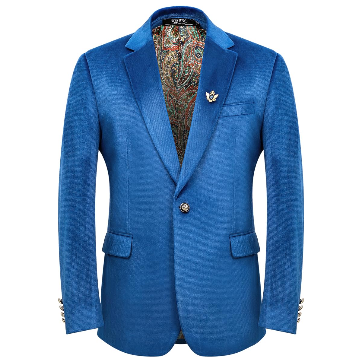 WYWK Men's Velvet Blazer For Dinner Party Wedding Prom Party