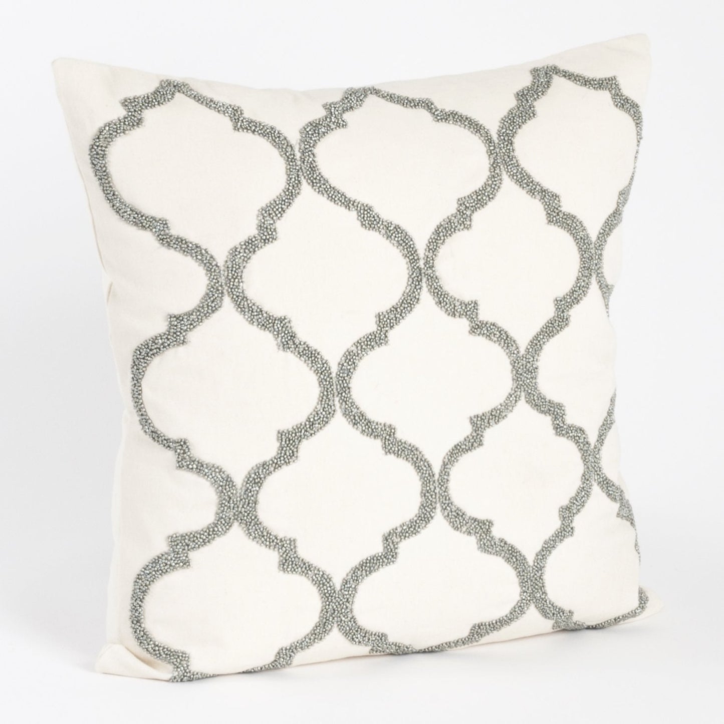 Fennco Styles Moroccan Design Down Filled Decorative Cotton Throw Pillow 18" W x 18" L - Geometric Accent Cushion for Couch, Home, Living Room, Bedroom, Office and Holiday Décor