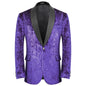 WYWK Men's Velvet One Button Blazer