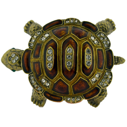 fenncostyles.com Studded Collectible Decorative Jeweled Turtle Trinket Box