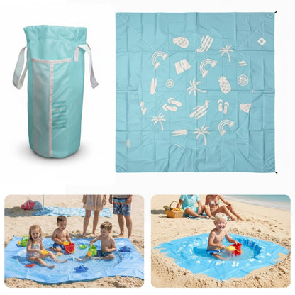 Khen Baby Beach Splash Mat Blue, 1 Piece, 78.74 x in Waterproof Polyester Portable Foldable