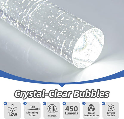 Crystal Pendant Light Fixtures | 3CCT Dimmable LED Mini Island Lights for Kitchen, 9.6" Chrome, 2700K-6000K, ETL