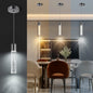 Crystal Pendant Light Fixtures | 3CCT Dimmable LED Mini Island Lights for Kitchen, 9.6" Chrome, 2700K-6000K, ETL