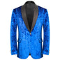 WYWK Men's Velvet One Button Blazer