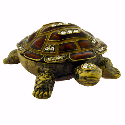 fenncostyles.com Studded Collectible Decorative Jeweled Turtle Trinket Box